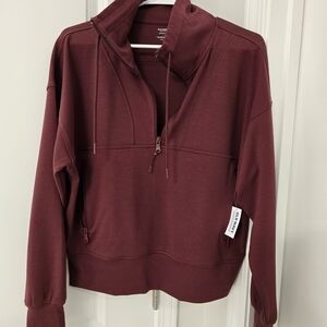 Women's Burgundy Half-Zip Pullover by Old Navy